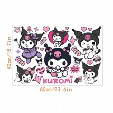 Sanrio Large Sanrio Kuromi Cartoon Wall Sticker For Children's Room, Girls' Bedroom, Cute Decorative Wall Decal For Nursery