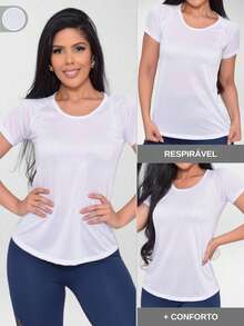 Women Sports Tees & Tanks - 白色 - 查看 2
