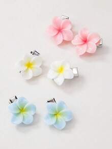 10 piezas de pinzas para el cabello con flores coloridas y lindas para niñas, adecuadas para actuaciones, fiestas, vacaciones y uso diario - Multicolor - Ver 7