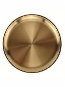 Reusable Gold Metal Plate - Stainless Steel Dessert Plate, Suitable For Home Kitchens, Restaurants, Bars, Outdoor Parties - Perfect For Weddings, Birthdays, Bachelorette Parties, Christmas, Easter, Valentine's Day - No Electricity Required