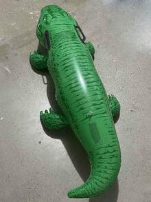 1pc Inflatable Water Mount Pool Accessories For Water Play, Beach Essentials, Beach Accessories, Pool Float - Green Crocodile - View 2