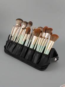 1 szt. Składana torba na pędzle, 14/24/29 otworów, etui na pędzle do makijażu, składana torba-organizer dla wizażystów, dekoracja pokoju, torby, kosmetyczka, toaletka, podróż, kosmetyczka, niezbędne rzeczy w podróży, organizer, przechowywanie, niezbędny w podróży, organizer na makijaż, kosmetyczki, kosmetyczka, organizer na biurko, kosmetyczka, kosmetyczka, organizer na makijaż, akcesoria toaletowe, kosmetyczka, kosmetyczki, prezenty dla kobiet, prezenty świąteczne, pomysły na prezenty dla kobiet, saszetka, kosmetyczka, niezbędny w podróży - Czarne - Zobacz 5