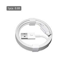 2 件 Micro USB 数据线 3.3 英尺/6.6 英尺/10 英尺，Android 充电器数据线同步快速充电线兼容三星 Galaxy S7/S7 Edge/S6/S6 Edge/S5、Note 5/Note 4、HTC One M9/M8/M7、Kindle、Coogle、电子书阅读器、Mp3 Nan - 白色 - 查看 10