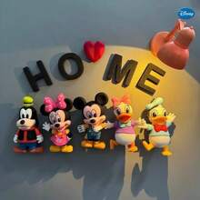 Disney Imanes de nevera de Mickey y Minnie de dibujos animados de Disney, figuras hechas a mano de Donald y Daisy - Lindos, de colores mixtos, de material PVC. Decoraciones de fiesta con imanes fijos. Perfectos como regalos para amigos, fiestas y graduación.