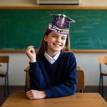 Multiple Paper Graduation Hats In Two Colors Are Available For Graduation Season Gifts, Kindergarten Graduation Hats, Party Ceremonies, Graduation Hat Decorations, Suitable For Graduation Parties, Photo Props, School Celebrations, Graduation Party Decorations, Graduation Season Gifts - Multicolor - View 6