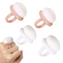 Nail Ring Nail Dust Brush, Nail Brush, Soft Nail Brush Remover Paint Makeup Brush Nail Brush Cleaning Tools Nail Brush, Nail Brush To Clean Nails, Daily Makeup Brush, More Convenient And Time Saving On Fingers (Pink, White, Black) - Multicolor - View 16