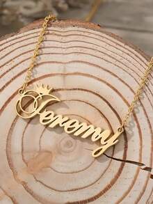 1PC Personalized Children Boys And Girls Love Name Stainless Steel Necklace ,Customized For Delicate Gift For Kids, Baby Shower,Back To School Winter Gift Ideas Boy Girl Valentine's Da,Mother's Day Gift