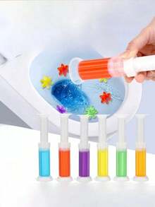 1/3/6/12支装花卉图案厕所清洁凝胶，香氛厕所除臭凝胶，厕所清洁剂，除臭凝胶，浴室空气清新剂，适用于厕所、浴室、清洁用品