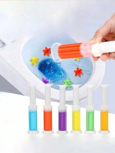 1/3/6/12支装花卉图案厕所清洁凝胶，香氛厕所除臭凝胶，厕所清洁剂，除臭凝胶，浴室空气清新剂，适用于厕所、浴室、清洁用品