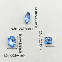 40pcs/Pack Rhinestone Rhinestones Sewing On DIY Clothes Shoes Bags Decorations - Sky Blue - View 5