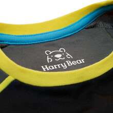 Harry Bear Shark Pyjamas | Boys Short Sleeve Shark PJs | White Shark Summer Pyjama Set - Blue - View 4