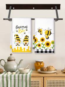 1 pezzo Asciugamano estivo a tema ape, adatto per la vita quotidiana, decorazioni per soggiorno e cucina, comple anni, matrimonio e riunioni familiari