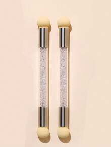 1pc 白色双头海绵渐变晕染笔 点彩光疗笔 水钻手柄 可更换海绵头 美甲工具 指甲晕染刷 指甲晕染笔 指甲海绵 晕染笔 美甲师 美甲店 适合新手美甲师 - 白色 - 查看 2