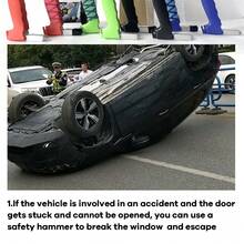 1 件便携式车辆支撑手柄，3 合 1 门把手辅助器，适用于老年人、孕妇、残疾人、安全带切割器和窗户破碎器，适合行动不便的老年人的汽车站立辅助器汽车配件