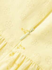 Balabala 女嬰傳統風格的公主裙，優雅的夏季服裝 - 乳黃 - 查看 7