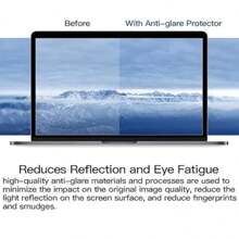 [1 Pack] Anti-Blaulicht Filterbildschirmschutz Pro 16 Zoll Anti-Reflexions-Pro 14 Zoll PET-Bildschirmschutz mit Anti-Blaulichtfilter für Pro 13 Zoll - Einfache Montage/luftblasenfrei 13 Zoll