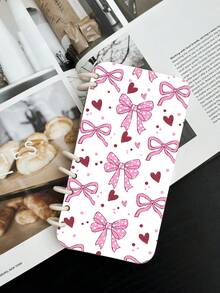 带蝴蝶结、心形和波尔卡圆点图案的透明手机壳，书形翻盖保护套，屏幕保护膜手机壳，适用于 Galaxy 且防水防震防摔防刮 - 彩色 - 查看 4