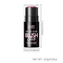 USHAS Glowing Blush Stick, Multi-Purpose Facial Makeup, Long-Lasting And Easy To Apply, Easily Creates A Natural Blush, Suitable For Daily Use, 6 Colors Optional, Meet Various Makeup Needs