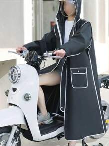 Long Raincoat Full Body Rainstorm Prevention Electric Bicycle Single Women Men Fashion Student Battery Bike Adult Poncho