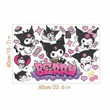 Sanrio Large Sanrio Kuromi Cartoon Wall Sticker For Children's Room, Girls' Bedroom, Cute Decorative Wall Decal For Nursery