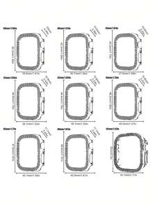 1个星光彩色水钻镂空保护壳，兼容 38/40/41/42/44/45/46/49mm，兼容 Series Ultra/SE/11/10/9/8/7/6/5/4/3/2/1，智能手表配件 - 星光色 - 查看 11