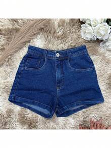 Short de mezclilla - Azul - Ver 2