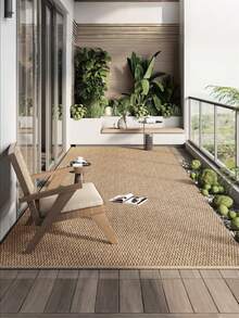 户外高端亚麻材质，升级防滑柔软高档可洗底部，多用途客厅、入口、浴室、厨房防滑防尘吸水防刮易护理地毯门垫，适用于家庭酒店公寓商业用途