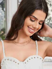 conjunto de dos piezas de top con short fresca para verano - Blanco - Ver 2