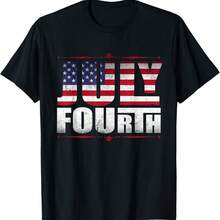 4TH Of July Independence Day Celebrate Patriotic T-Shirt T-Shirt - 黑色 - 查看 1