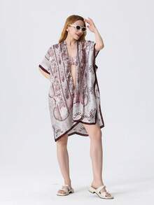 1 Piece Paisley Pattern Bohemian Shawl - Multicolor - View 3