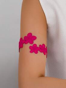 1pc Minimalist Geometric Petals Charm Bracelet For Women, Everyday Wear