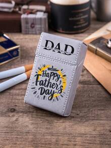 1 Peça Caixa De Cigarro Pequena De Presente Pu Pacote Inteiro 20 Caixa De Cigarro Grossa Flip Presente Do Dia Dos Pais Texto Personalizado Personalização