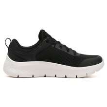 Skechers 女士 Go Walk Flex 跑步鞋，轻便缓震健身训练鞋，124817-BKW - 黑色/白色 - 查看 2