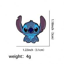 Disney 1 pièce Broche Disney Stitch, épinglette émaillée distinctive - Insigne mignon pour sacs à dos et vêtements, accessoire de broche pour vêtements, attache de sac