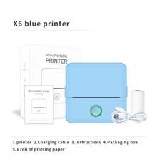 22 piezas Mini impresora fotográfica inalámbrica portátil en blanco y negro, Mini impresora de pegatinas compatible con iOS y Android sin impresión a color, impresora de bolsillo Bluetooth con impresión instantánea, regalos de temporada de regreso a clases para estudiantes y amigos