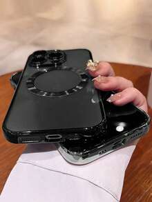 VRNOEI 奢华电镀磁吸手机壳，兼容 16/15/14/13/12/11/17 Pro Max/16/15/14 Plus/AIR，支持磁吸无线充电，防震防摔，男女通用，透明磁吸边框手机壳