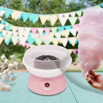 Jocca Jocca Roze of Turquoise Suikerspinmaker | Suikerspin klaar in 5 minuten | Werkt met suiker en snoep | Eenvoudig schoon te maken met verwijderbare onderdelen | Inclusief maatlepel en 10 stokjes | Leuk en compact ontwerp | Ideaal voor feestjes en verjaardagen | 220-240V ~ 50-60Hz | 520W | Afmetingen: 26x26x17 cm | ✅Levering binnen 3-5 dagen