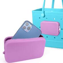 Phone Holder For Accessories, Silicone Insert Wallet For Original All Models Rubber Beach Tote Bags - Multicolor - View 11