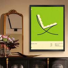 1 件/3 件墙面艺术海报现代简约包豪斯标志性中世纪家具海报高清海报家庭房间酒吧咖啡厅装饰艺术壁画图像，适用于住宅和宿舍墙壁、客厅和酒吧装饰、餐厅或浴室、房间装饰、高品质、无框油画艺术，适合室内/室外使用，无框/带框 - 彩色 - 查看 25