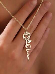 1pc Minimalist Four-Leaf Clover Pendant Necklace, 925 Sterling Silver Romantic Clavicle Necklace, Delicate Jewelry Gift Suitable For Girls Daily And Date Outfit - Style 10 - View 4