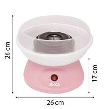 Jocca Máquina para Hacer Algodón de Azúcar Rosa o Turquesa | Algodón de Azúcar Listo en 5 Minutos | Funciona con Azúcar y Caramelos | Fácil Limpieza con Piezas Desmontables | Incluye Cuchara Medidora y 10 Palitos | Diseño Divertido y Compacto | Ideal para Fiestas y Cumpleaños | 220-240V ~ 50-60Hz | 520W | Dimensiones: 26x26x17 cm |  ✅ Entrega 24/72h