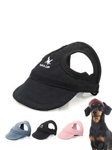 1pc Adjustable Dog Sunhat With Elastic Strap - Waterproof Pet Cap For Small, Medium & Large Breeds - Non-Woven UV Protection Outdoor Sunhat - Multicolor - View 17