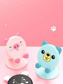 1pc Cute Cartoon Mobile Phone Holder, Rotatable Portable Foldable Desktop Slouchy Bracket For Tablet, Live Streaming Stand