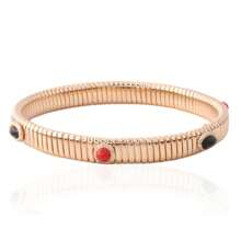 Bohemian Metal Spring Chain Copper Bracelet For Women, Fashion Jewelry Gift For Vacation