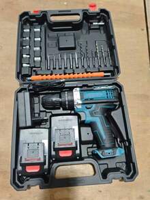 Taladro de impacto y controlador inalámbrico de ión de litio de 21V máx. - Poderoso sin escobillas, kit de herramientas eléctricas con 1 batería y cargador, 24 accesorios y bolsa de herramientas para tareas de mejora y reparación del hogar sin esfuerzo, alta torsión 35 velocidades ajustables