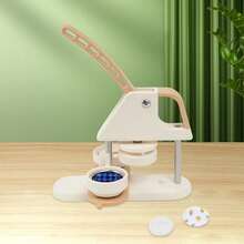 Button Press Machine, Button Making Supplies Kit For DIY Button Badges Button Maker Machine, - Creamy White Color - View 2
