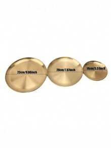 Reusable Gold Metal Plate - Stainless Steel Dessert Plate, Suitable For Home Kitchens, Restaurants, Bars, Outdoor Parties - Perfect For Weddings, Birthdays, Bachelorette Parties, Christmas, Easter, Valentine's Day - No Electricity Required