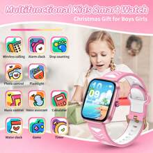 LIGE LIGE New Smart Kids Watch 1.75-Inch HD Square Large Screen, A Variety Of Fun Puzzle Games, HD Cameras, Video And Music Players, Audiobooks, Learning Cards, Alarm Clock Reminders, Waterproof, Birthday Gifts, Smart Watches For Boys And Girls