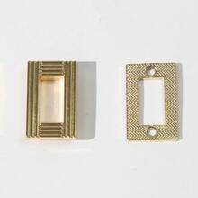 1pc Personalized Rectangle Multi-Style Metallic Bag Lock Hardware, Die-Cast Bag Hardware Screws Lock, Suitable For Wallet Twist Lock Bag, Handbag Lock, DIY Wallet Making Supplies - Multicolor - View 6