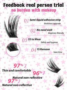 150 件大容量假睫毛延长套装，带睫毛延长粘合剂密封睫毛镊子睫毛刷假睫毛延长套装蓬松、浓密、柔软单根睫毛簇 C 卷曲 10-16 毫米混合长度睫毛簇自然细软假睫毛日常约会化妆睫毛簇套装、睫毛、睫毛、假睫毛 - 黑色 - 查看 7